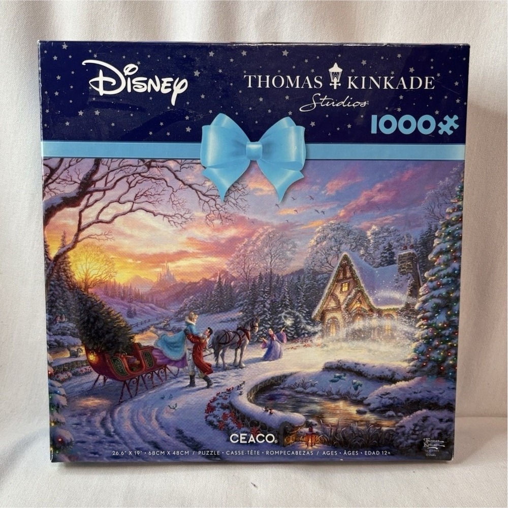 Ceaco Disney Thomas Kinkade Cinderella Bringing Home the Tree 1000 Piece Puzzle